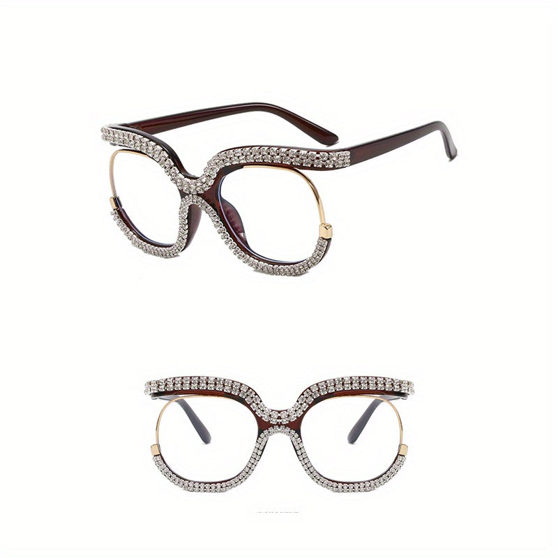 Vintage Rhinestone Cat Eye Glasses Frame Women Dress Eyeglasses
