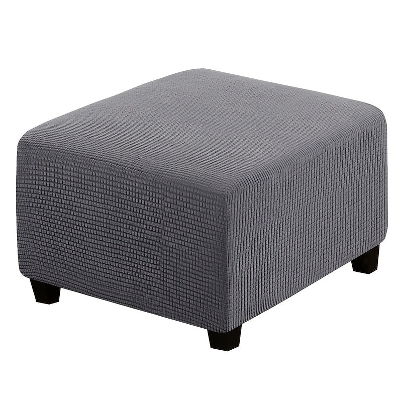 1pc Ottoman Elastic All-inclusive Stool Cover Chair Cover Square Ottoman Covers