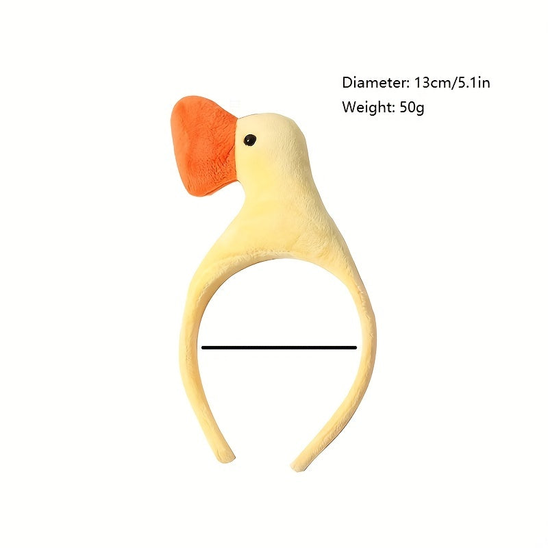 Duck Headband Plush Headdress for Girls Kids Fuzzy Women Makeup Skincare Party