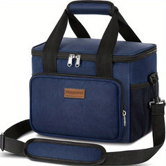 15L Insulated Lunch Bag Soft Cooler Tote Oxford Fabric Manual Functionality