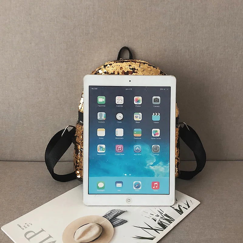 9 Inch Pu Backpack Girl Print Shoulder Bag School Bag for Teenager