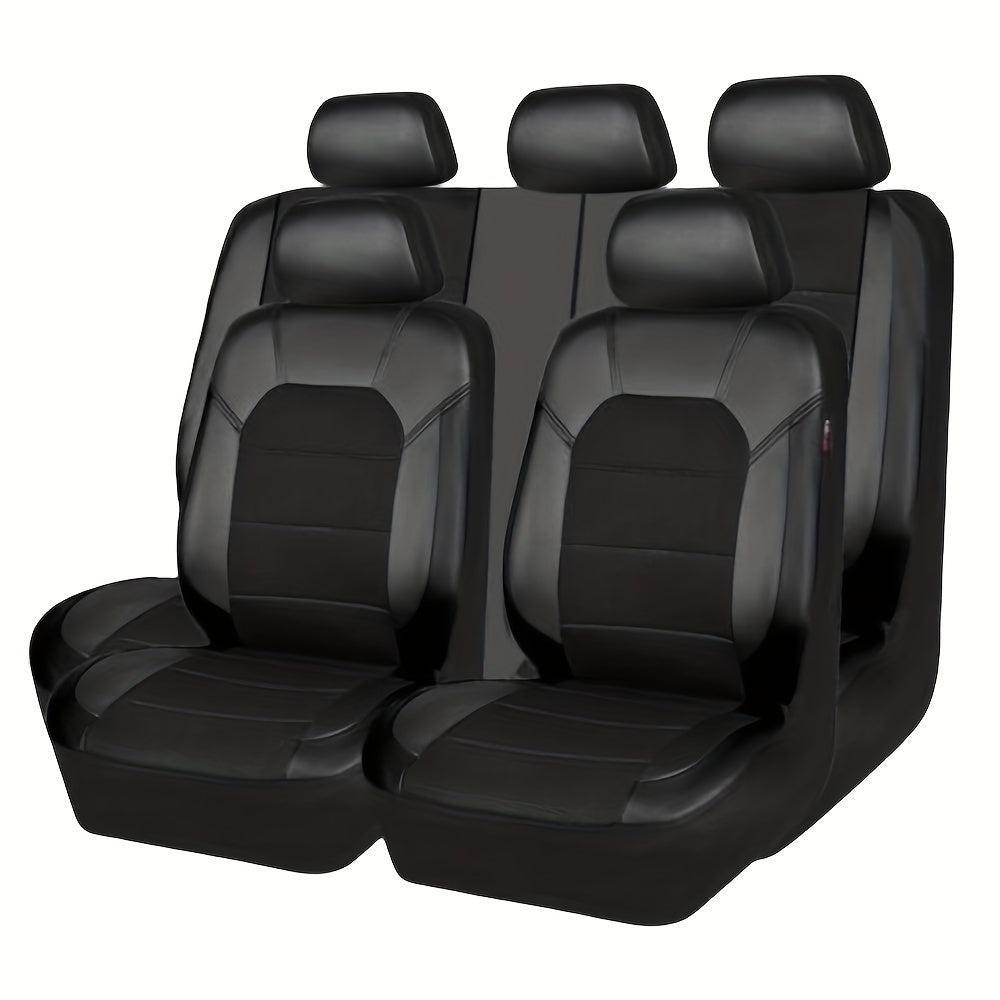 Car Seat Cover Set PU Leather Seat Protection for Most Cars