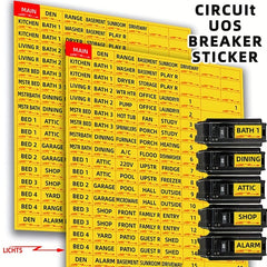 Circuit Breaker Sticker Set 129pcs Fuse Box Identification Reminder Sticker