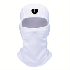 Heart Broken Print Balaclava Outdoor Sports Mask