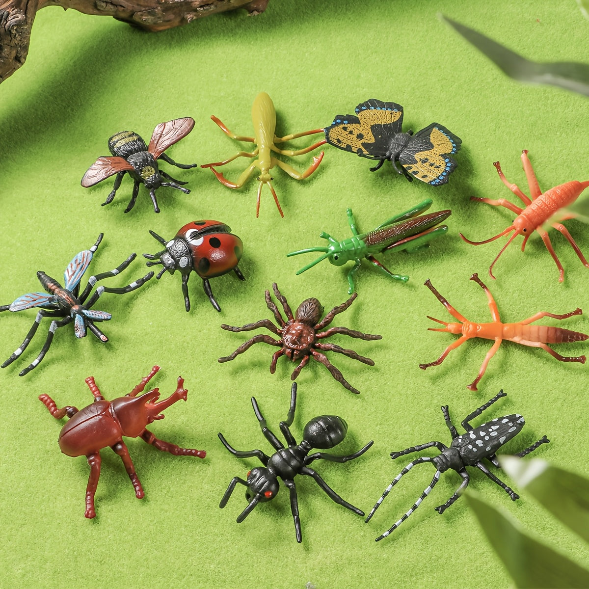12pcs Realistic Insect Animal Model Set Educational Mini Animals