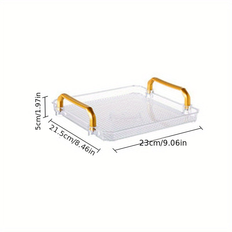 Acrylic Tray Plastic Rectangular Fruit Tea Tray Draining Sto