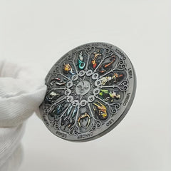 12 Zodiac Smiley Coin Tarot Lucky Coin Sun Moon Sun God Coin