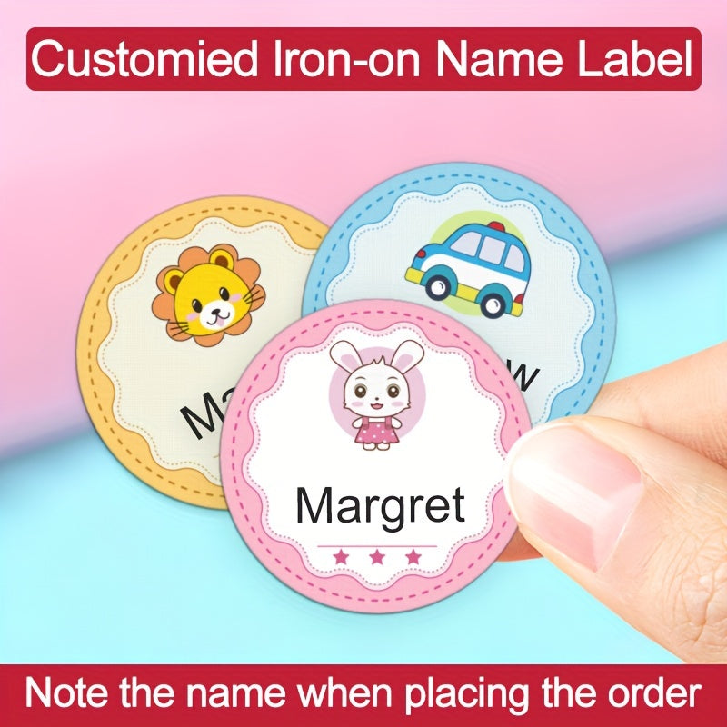 24pcs Custom Waterproof Clothing Name Tags by Ironing 20sec Washable No Fading