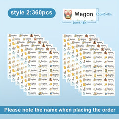 Transparent Custom Name Sticker Waterproof Office School Label Scrapbook Tag