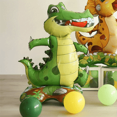 Standing Triceratops Tyrannosaurus Rex Shaped Aluminum Film Balloon