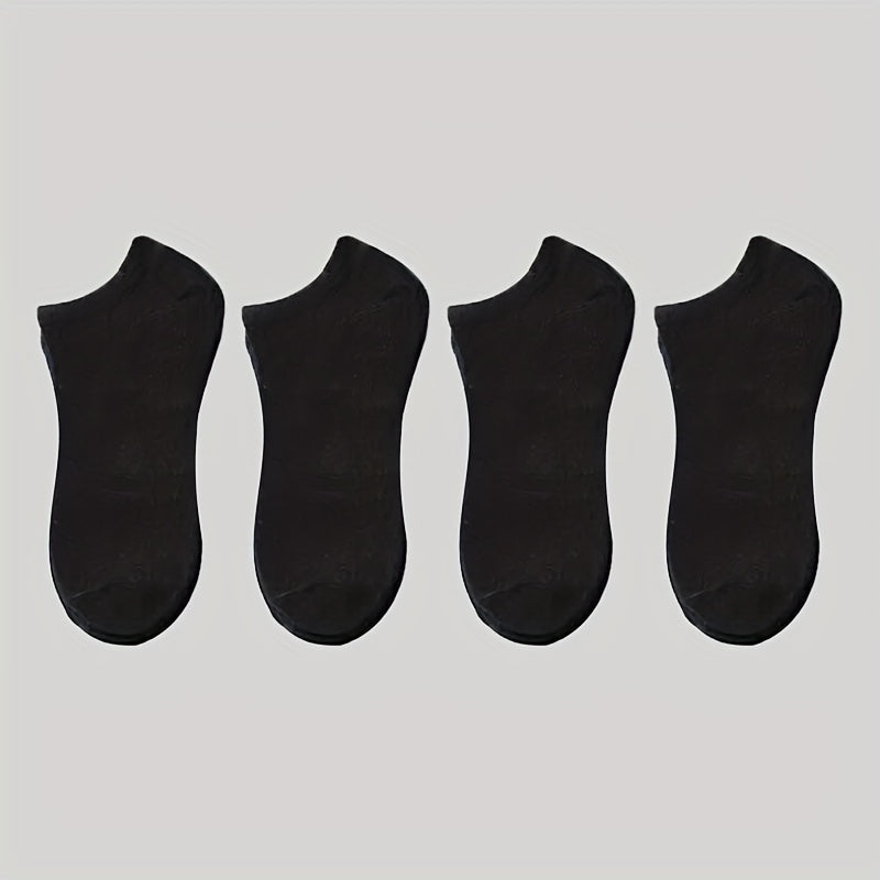 8 Pairs Solid Ankle Socks Comfortable & Breathable Women's Stockings