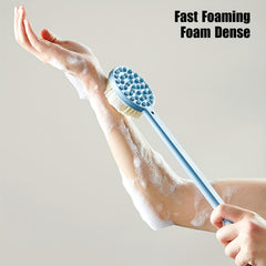 Long Handle Shower Brush Silicone Back Scrubber
