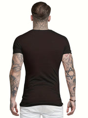 Funny 3D Print Men's Tee Shirt Street Style Stretch Round Neck Casual