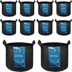 10 Pack Thickened Nonwoven Fabric Grow Bags Handles Plant Vegetable Growing Bag