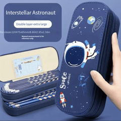 Large Capacity Stationery Box Pencil Case Double Layer Boy Handsome Good Looking