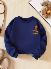Boys Skeleton Pumpkin Print Sweatshirt Crew Neck Long Sleeve Pullover Top