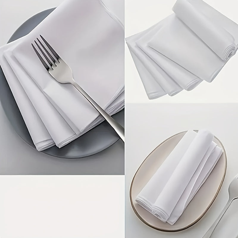 12 Pack Square Handkerchiefs 17 Inch Soft Breathable Polyester Woven