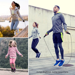 Adjustable Tangle Jump Rope for Rapid Speed Fitness Sports Gym & Weight Loss