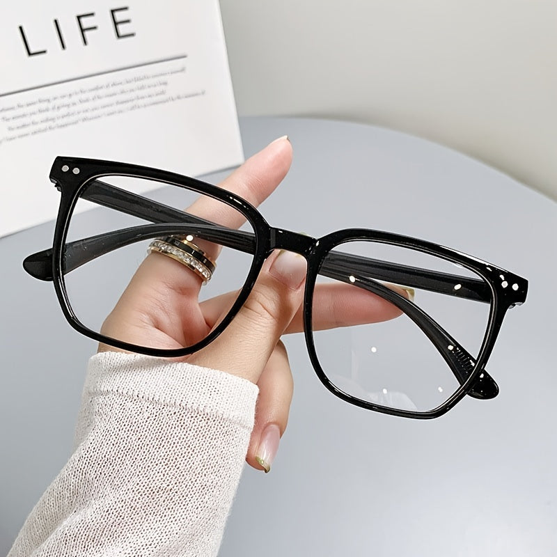 Vintage Oval Transparent Glasses Light Blocking Spectacles