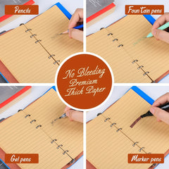 A5 Binder Refill Paper College Ruled Notebook Inserts