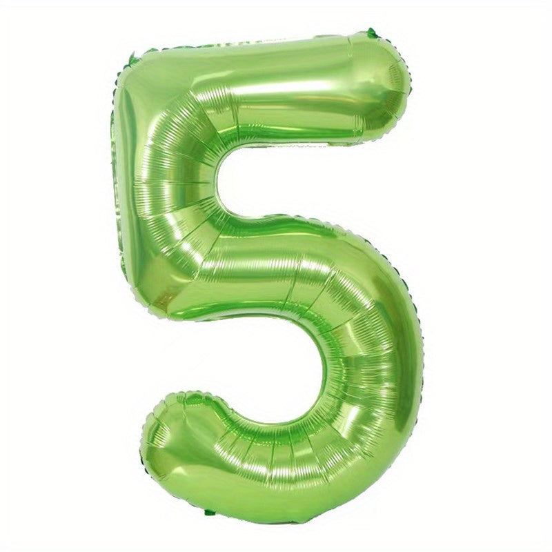 40" Fruit Green Number Aluminum Film Balloon - Birthday Decoration