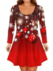  Christmas Bauble Print Top & Pants Outfit Set