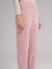 Cozy Fuzzy Sleep Bottoms Warm Home Pants Women's Loungewear
