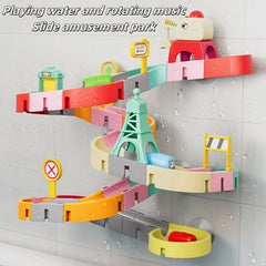 Track Slide Merry Go Round Toy for Bathing Water Play