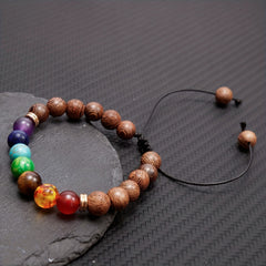 7 Chakra Reiki Healing Bracelet Energy Yoga Beads Bangle