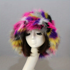 Plush Bucket Hat Winter Warm Basin Hat Windproof Ear Protection Fisherman Cap
