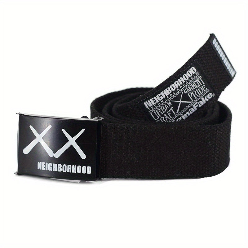 Men's XX Canvas Leather Belt, 3 1/5-inch - Can Be Tied for 20 Years