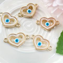 5pcs Car Wheel Drip Oil Devil's Eye Pendant Necklace Bracelet DIY