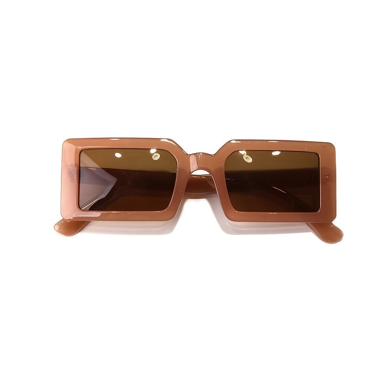Retro Jelly Square Frame Sun Glasses Stylish Sunshade Male Female Slim