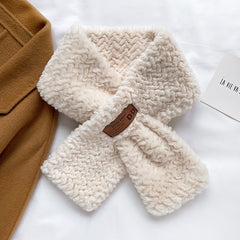 Plush Small Scarf Female Winter Faux Fur Neck Collar Soft Warmer Wrap