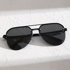 Rivet Aviator Sunglasses Metal Frame UV400