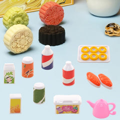 43pcs Dollhouse Accessory Set Small Food Tableware and Kitchen Decorations