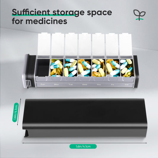Aluminum 7-Day Travel Pill Box