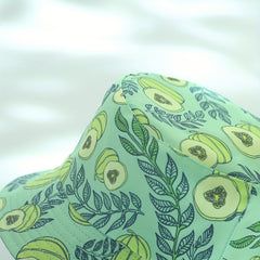 Green Plantain Bucket Hat Printed Cartoon Reversible Sunscreen Beach Hats Fisher