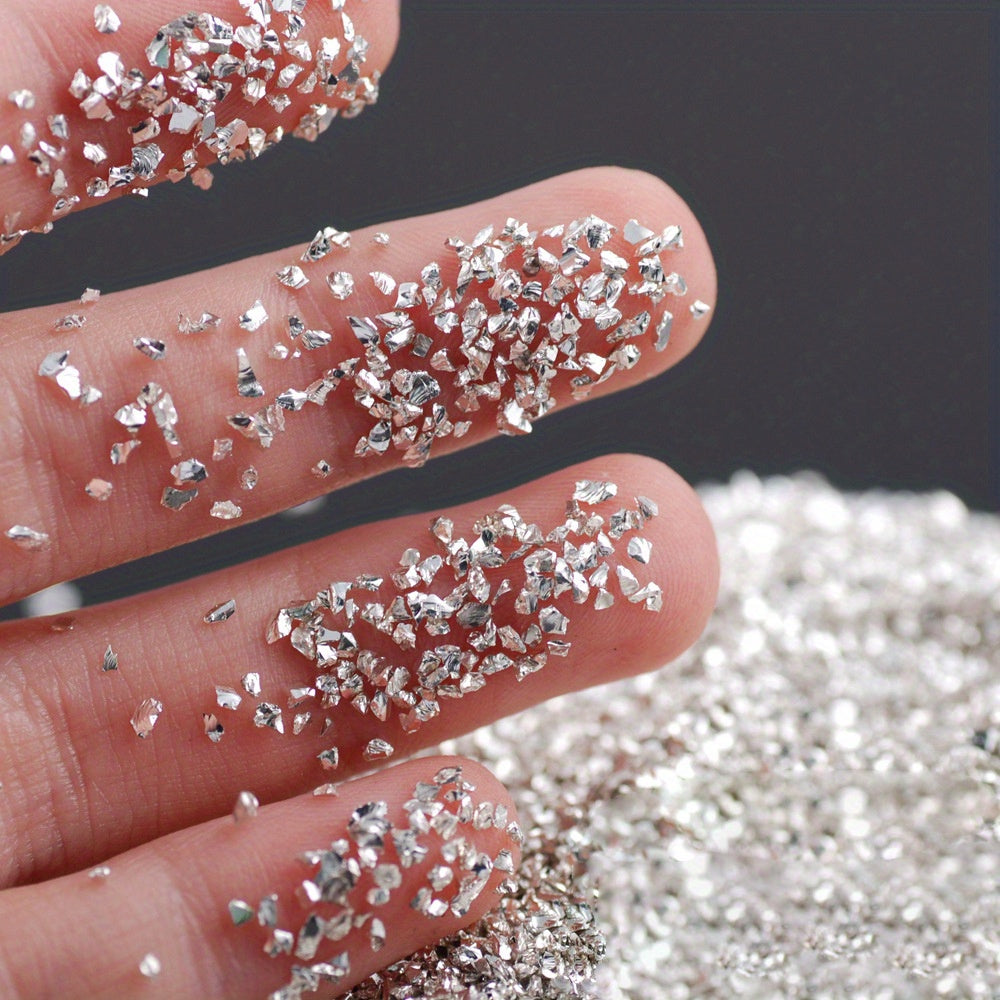 Crushed Glass Craft Glitter For Resin - Metallic Crystal Chips - 3g