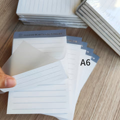 5pcs A5 A6 Upturned PP Paper w/ Plastic Cover Horizontal Vertical Flip Notebook