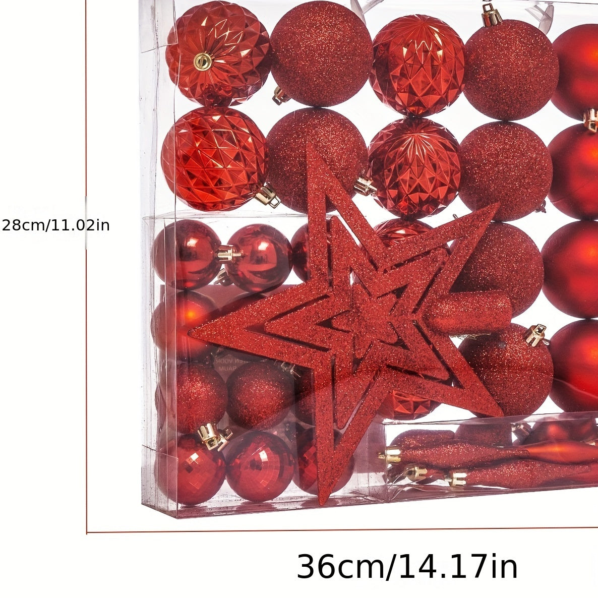 Christmas Halloween Gift Tree Top Star Love Hanging Ball Christmas Ball