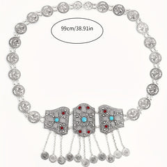 Metal Tassel Waist Chain Ethnic Waistband For Girls