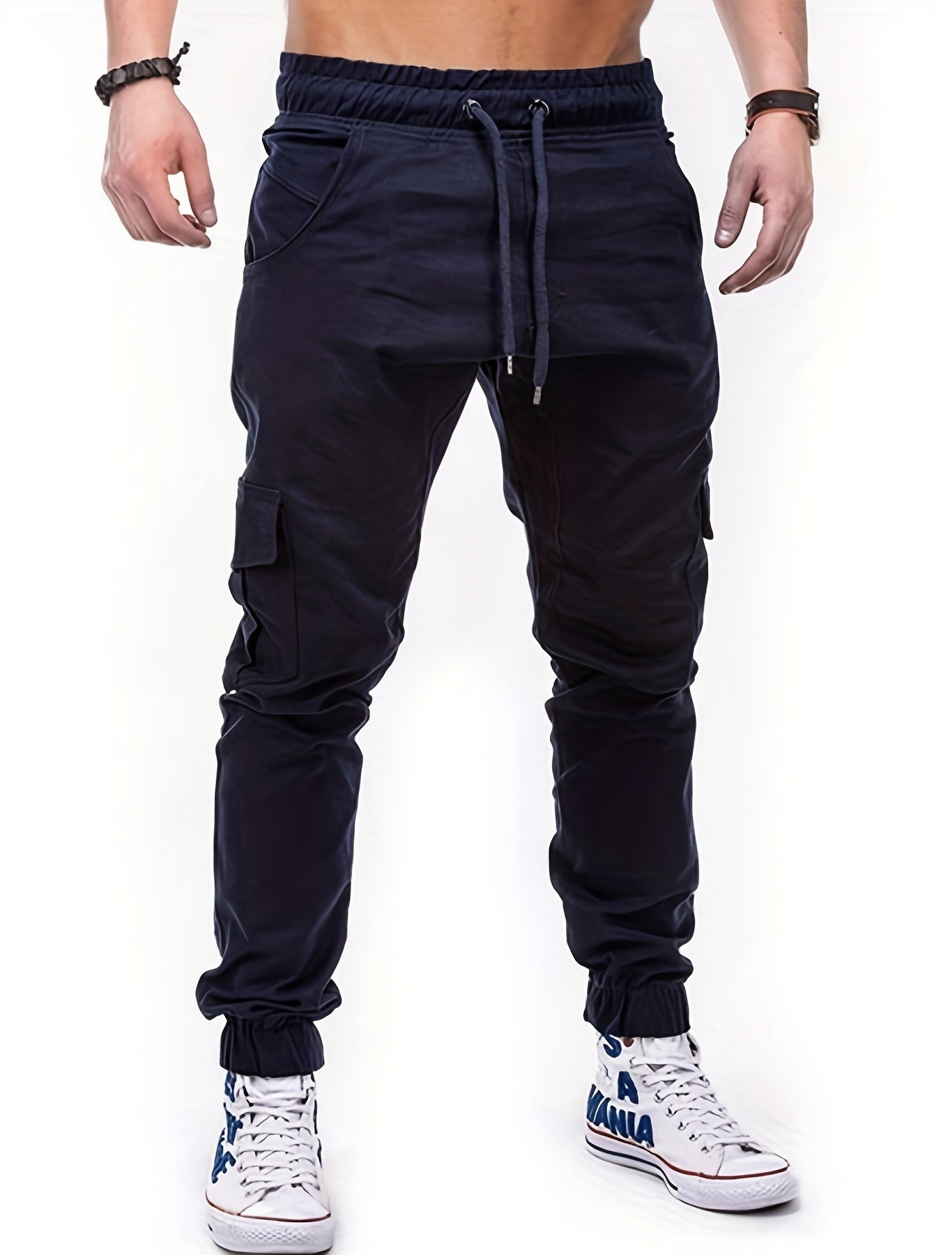 Men's Drawstring Cargo Jogger Pants