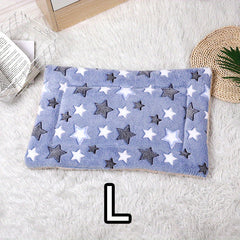 Star Pattern Cat Mattress Cozy Sleep Blanket