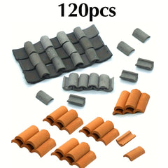 Mini Roof Tiles Simulated Models Pottery DIY House Props Tiles Figurine