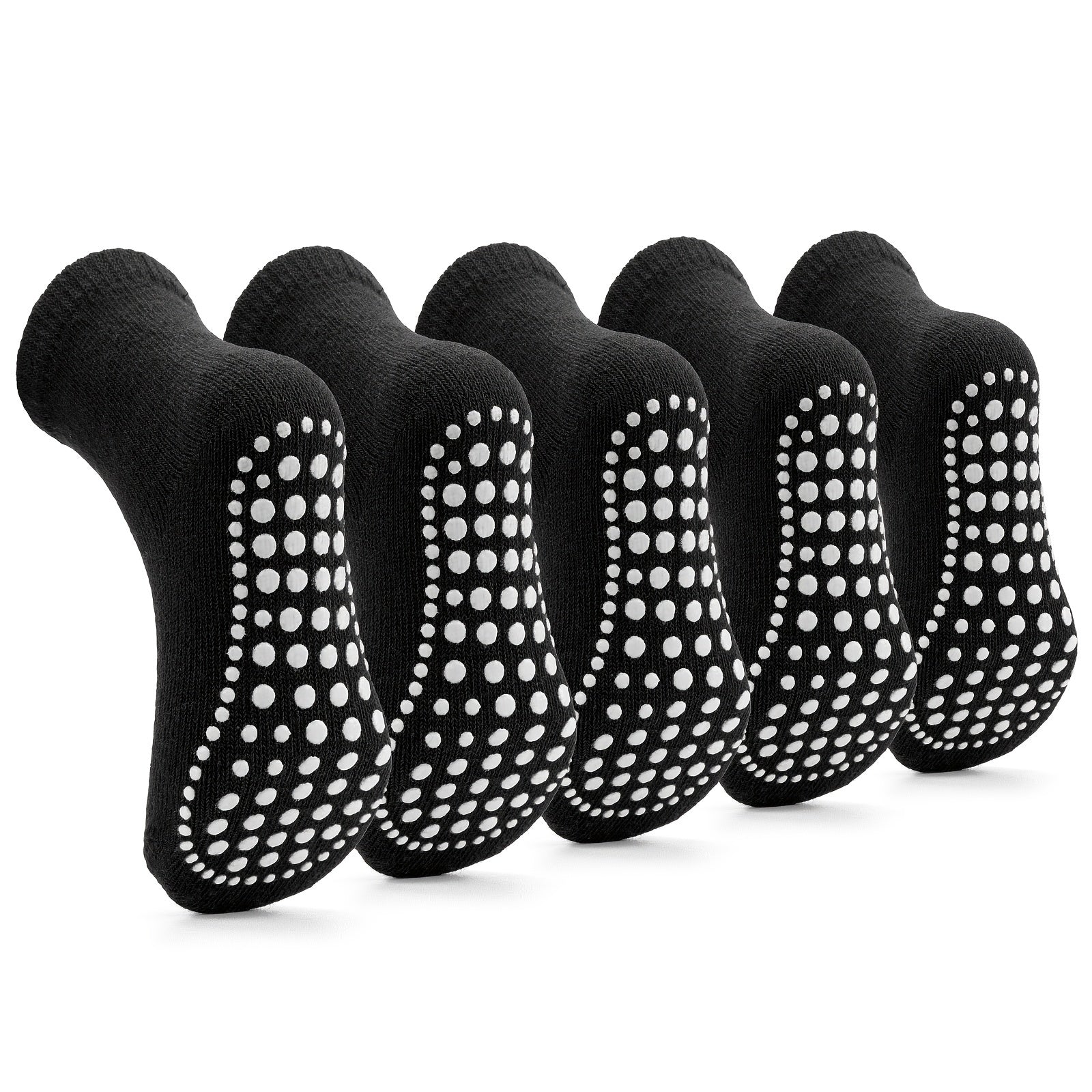 5 Pairs Non Slip Toddler Mid Tube Athletic Indoor Socks