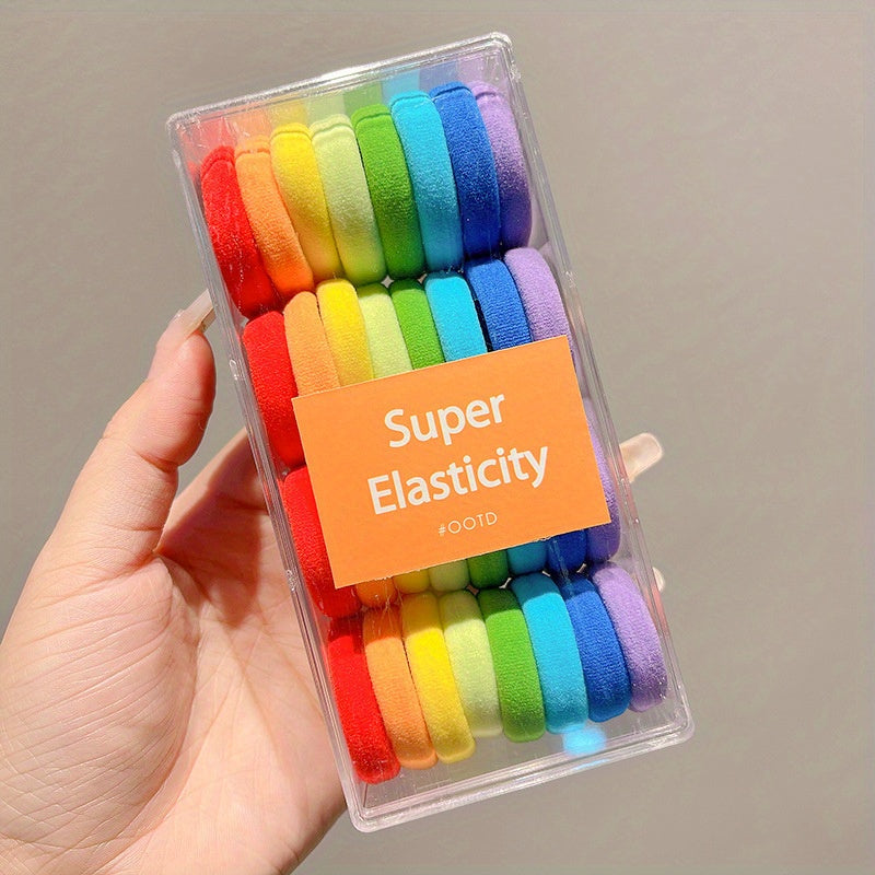 32pcs Colorful Girl's Hair Ring for Ponytail Hair Accessories