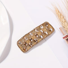 Rhinestone Snap Rectangle Hair Clip Glitter Hair Accessory