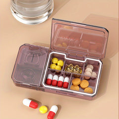 Portable Pill Organizer with Cutter and Grinder