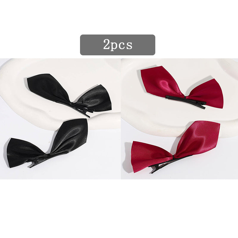 Bow French Barrette Solid Hair Clip Hairpin Daily Party Hair Accessories
